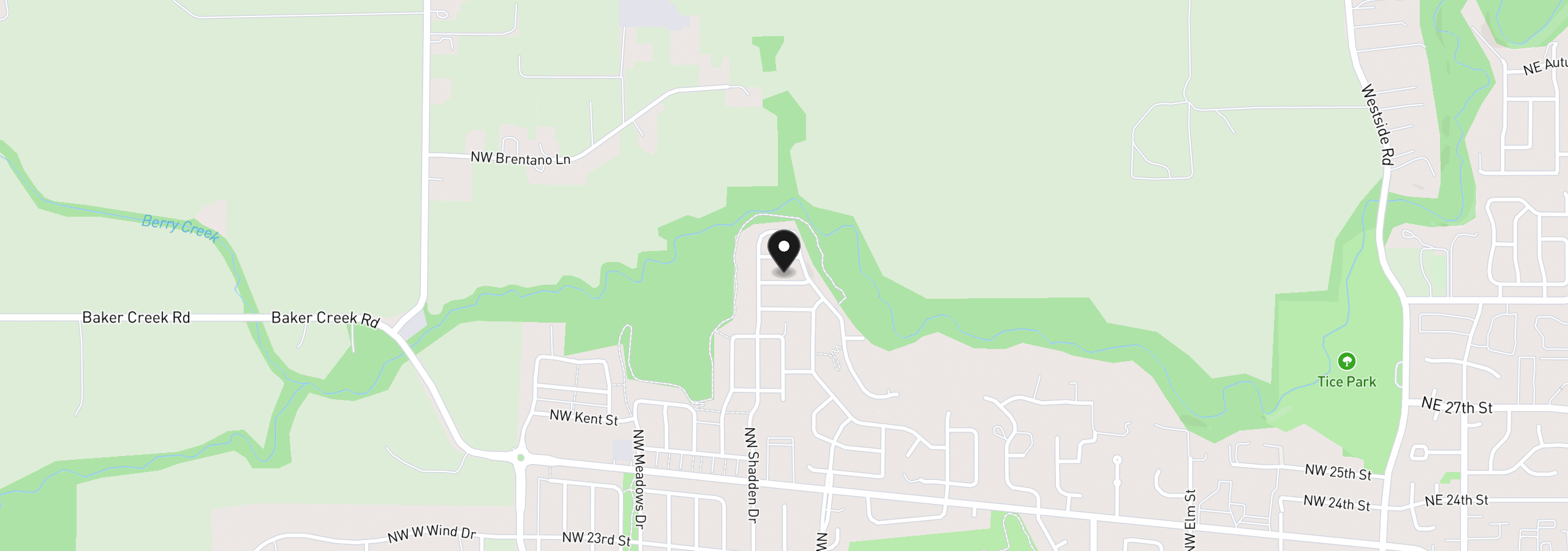 Map showing the location of 1539 NW Adelaide Dr 90, McMinnville, OR 97128