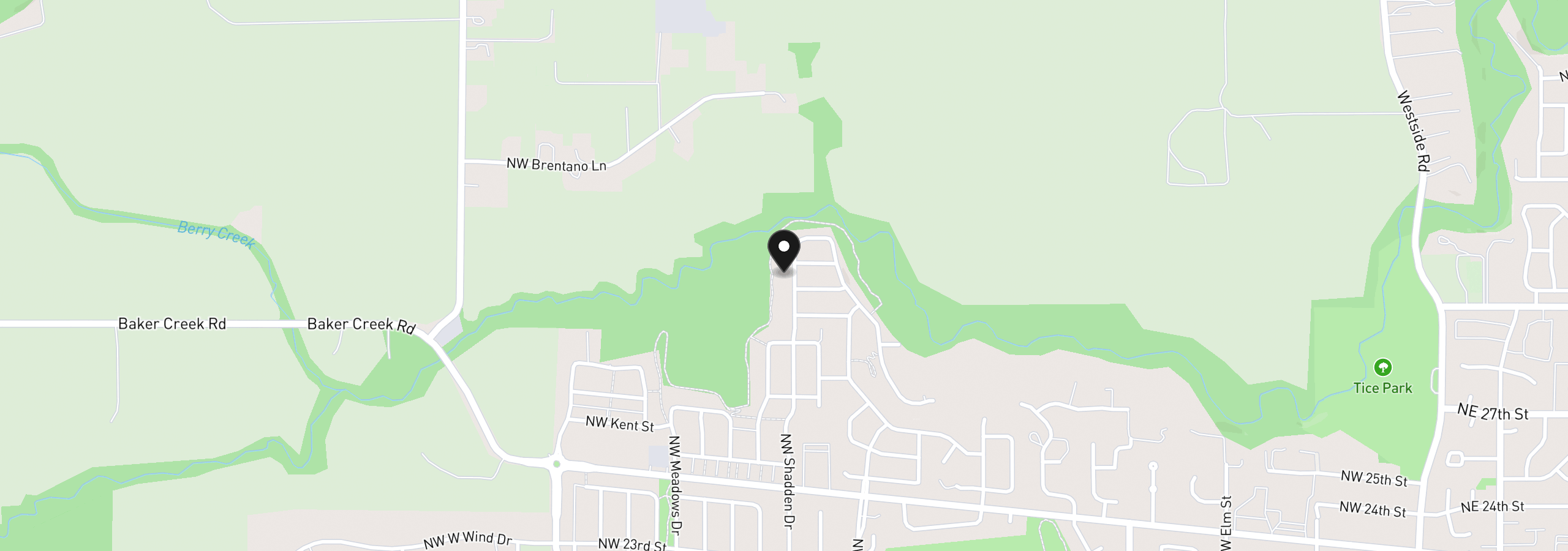 Map showing the location of 3137 NW Shadden Dr 63, McMinnville, OR 97128