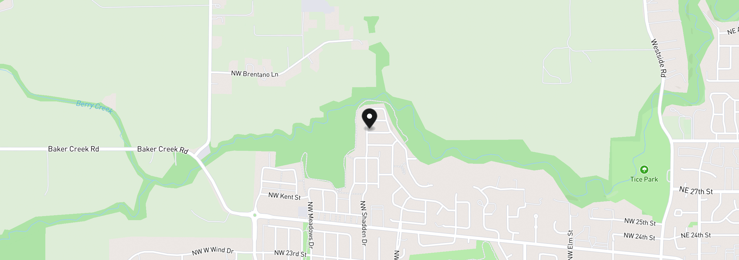 Map showing the location of 1595 NW Adelaide St 93, McMinnville, OR 97128