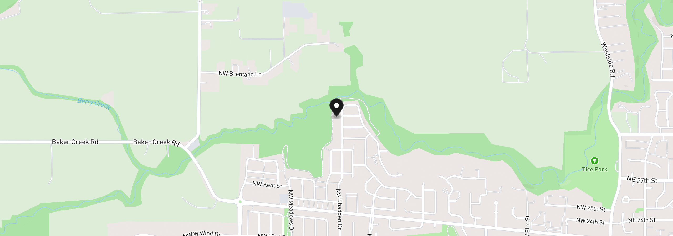 Map showing the location of 3165 NW Shadden Dr 64, McMinnville, OR 97128