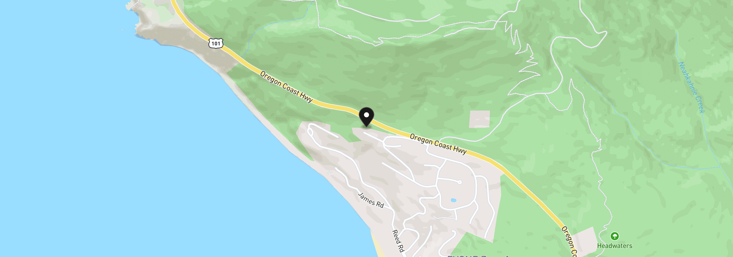 Map showing the location of Tl 1704 Twana Trace, Manzanita, OR 97130