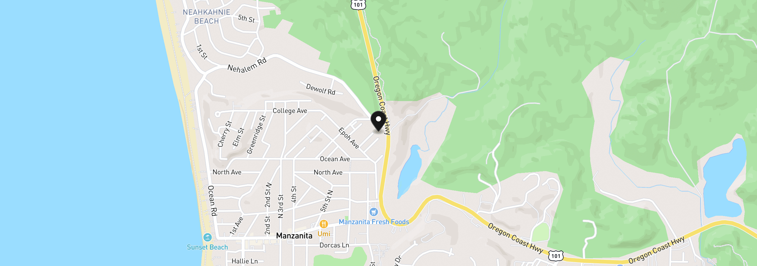 Map showing the location of Tax Lot 800, 19th St, Manzanita, OR 97130