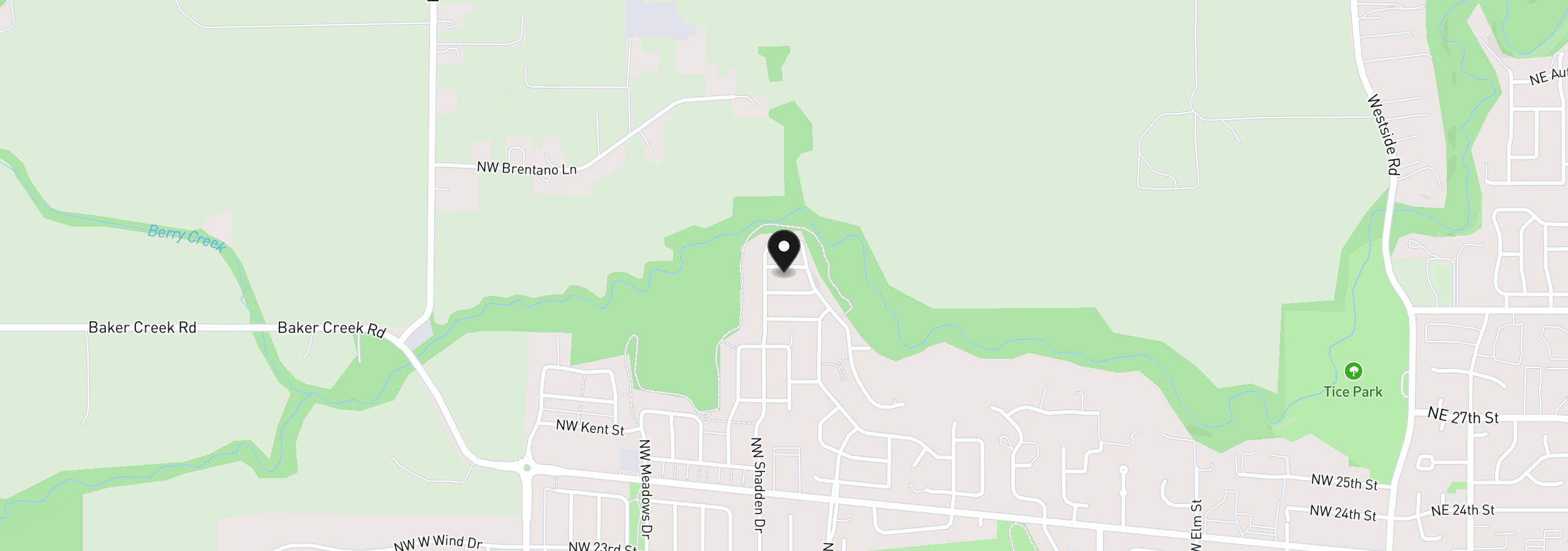 Map showing the location of 1554 NW Jackson St 96, McMinnville, OR 97128