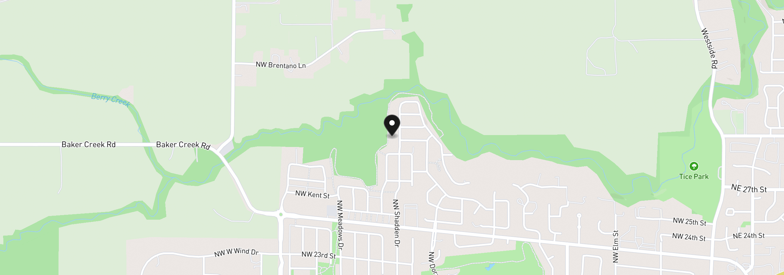Map showing the location of 3023 NW Shadden Dr 58, McMinnville, OR 97128