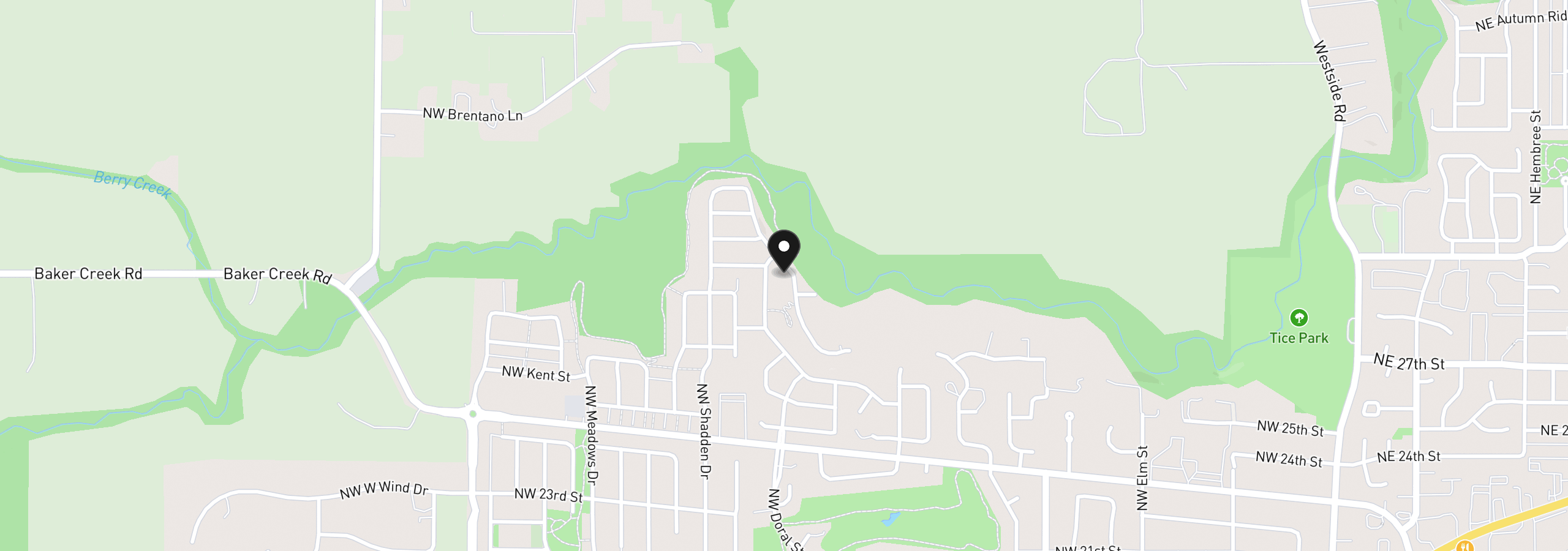 Map showing the location of 2985 NW Pinehurst Dr 16, McMinnville, OR 97128