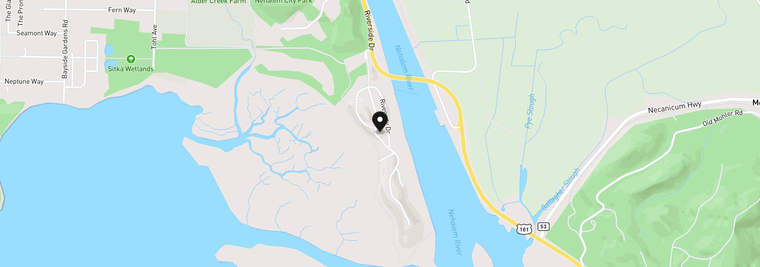 Map showing the location of 29 Nehalem Point Drive, Nehalem, OR 97131