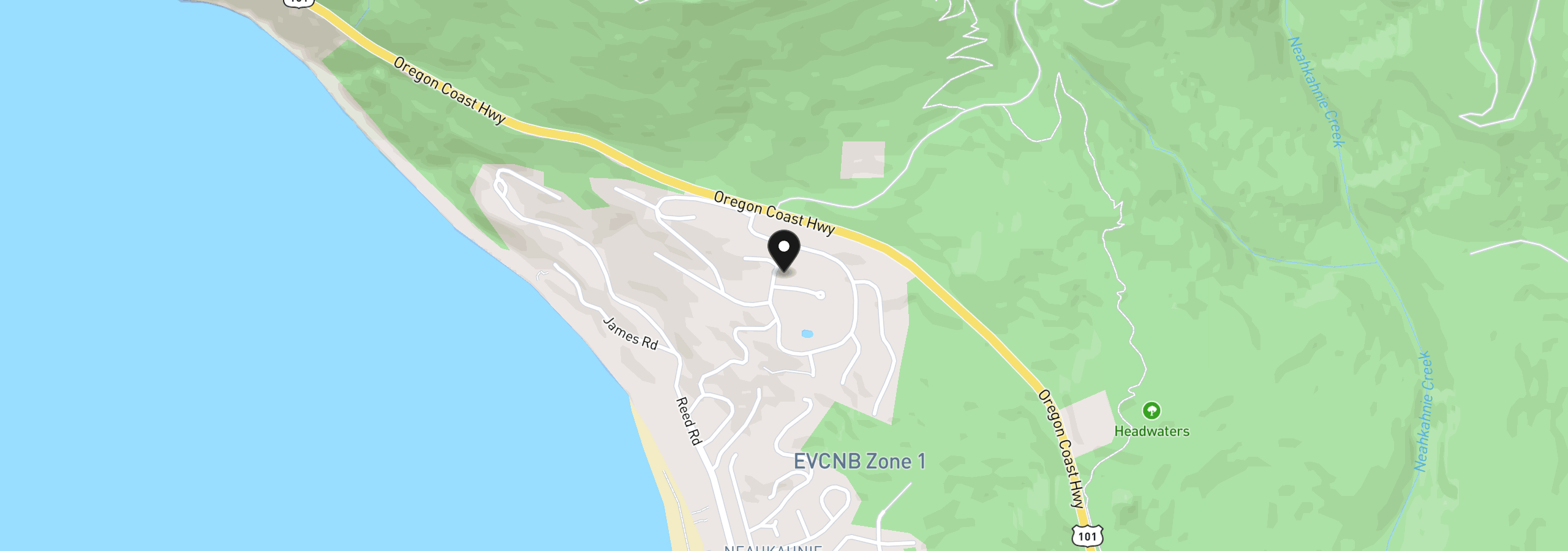 Map showing the location of 38680 Meadow Loop, Manzanita, OR 97130