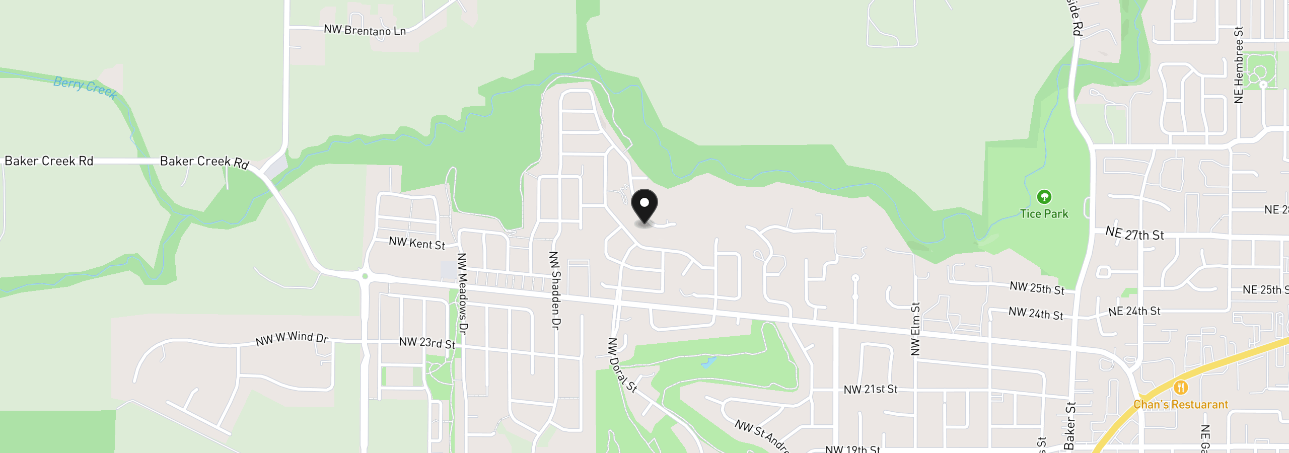 Map showing the location of 2751 NW Pinehurst Dr 07, McMinnville, OR 97128