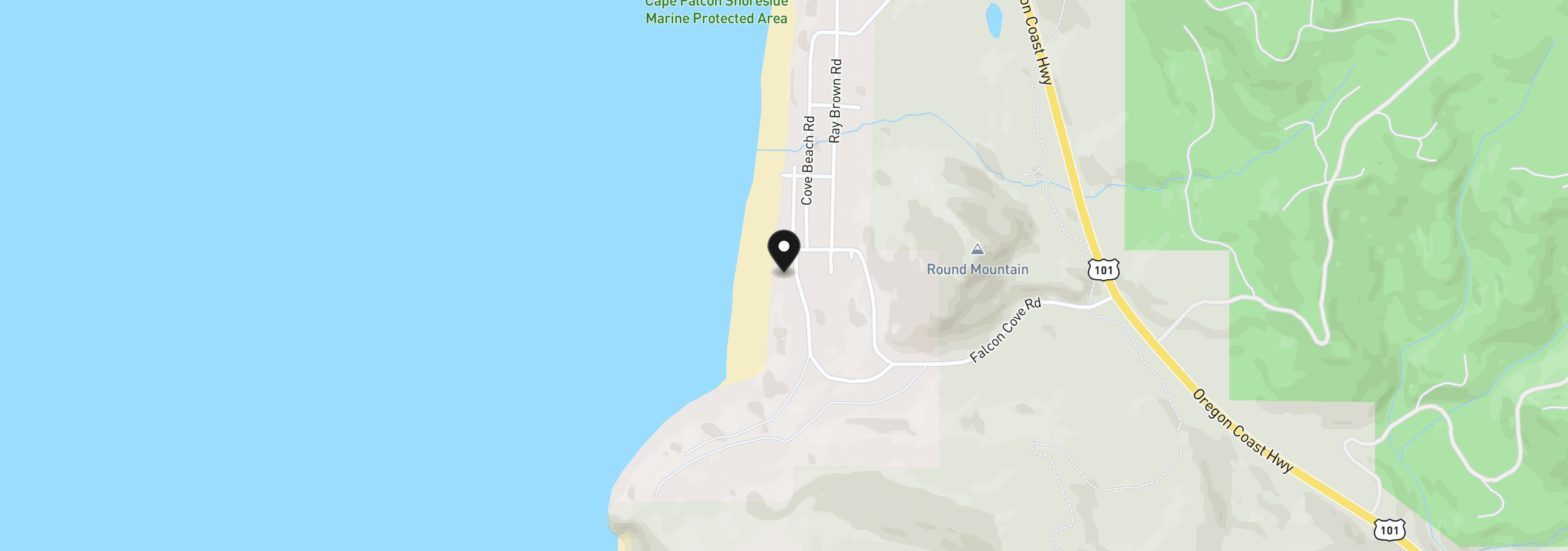 Map showing the location of 44920 Tide Ave, Arch Cape, OR 97102