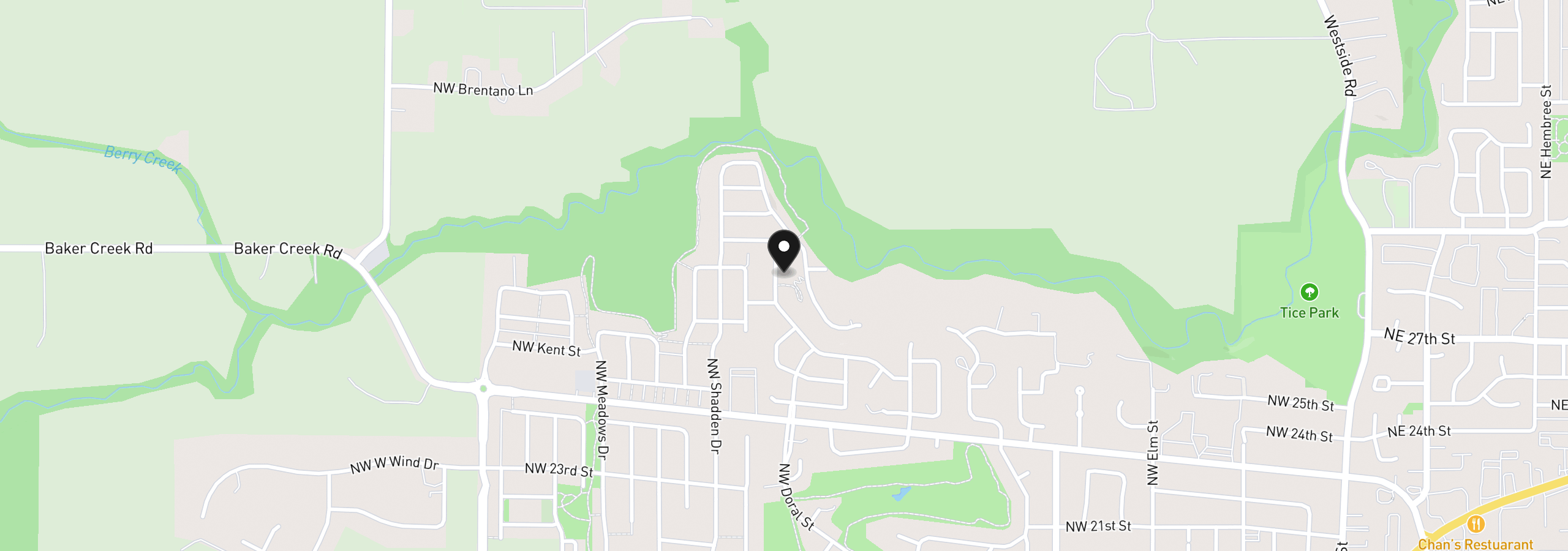 Map showing the location of 2868 NW Pinot Noir Dr 22, McMinnville, OR 97128