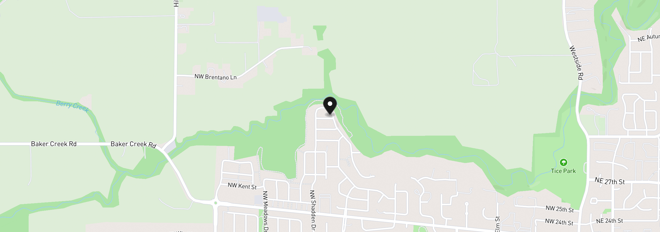 Map showing the location of 1515 NW Jackson St 100, McMinnville, OR 97128