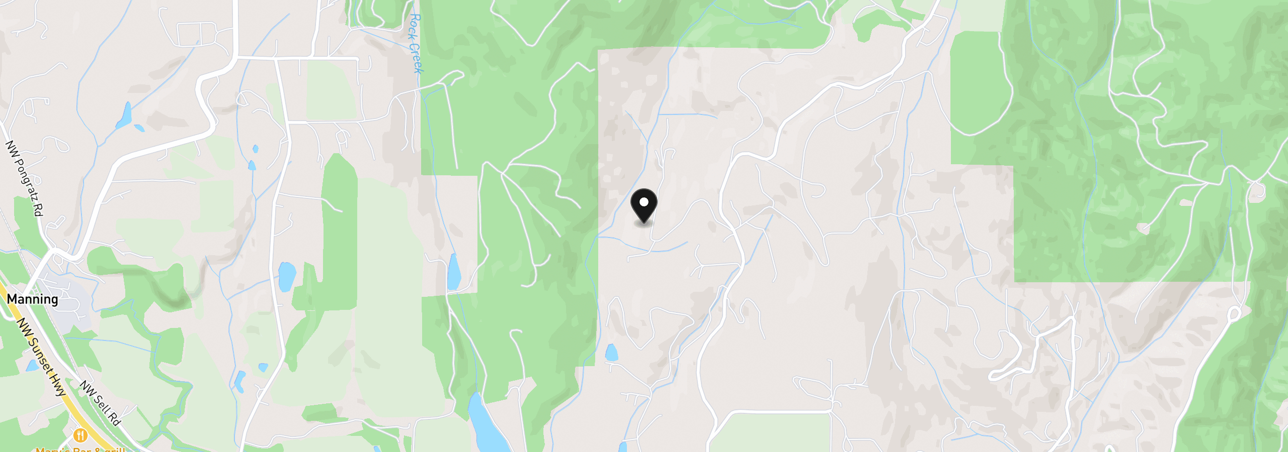 Map showing the location of 0 NW Green Mountain Rd. 1, Banks, OR 97106