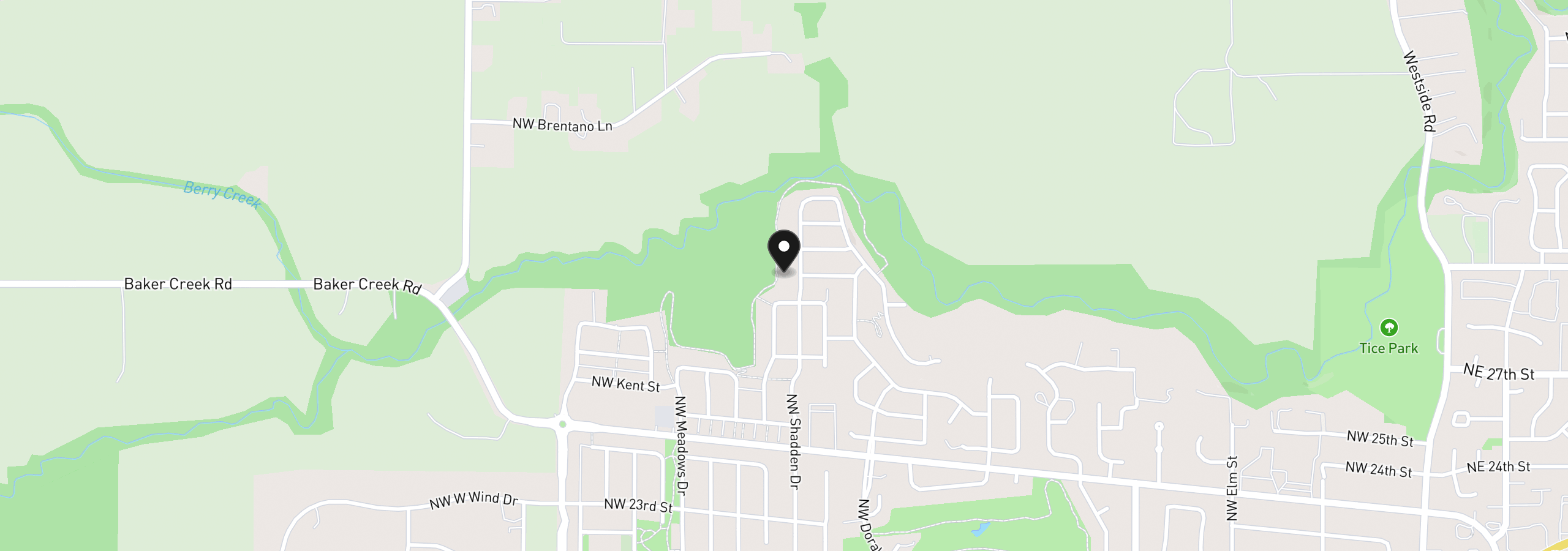 Map showing the location of 3011 NW Shadden Dr 57, McMinnville, OR 97128