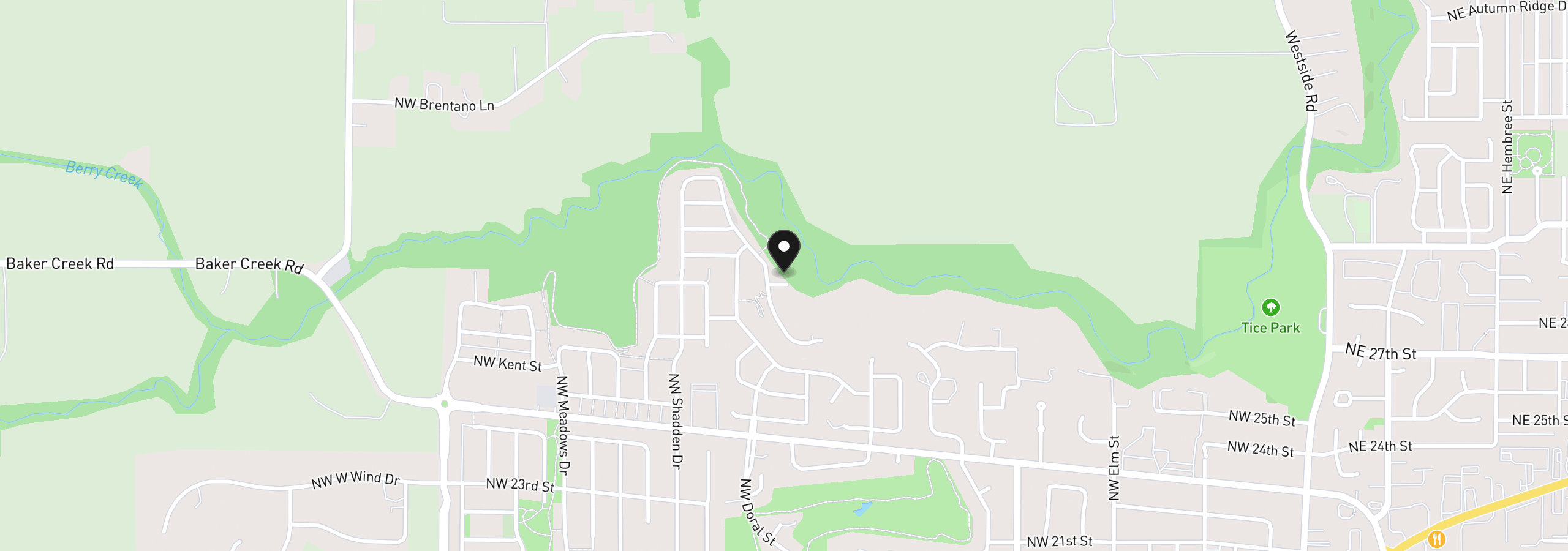 Map showing the location of 1463 NW Cato Ct 42, McMinnville, OR 97128