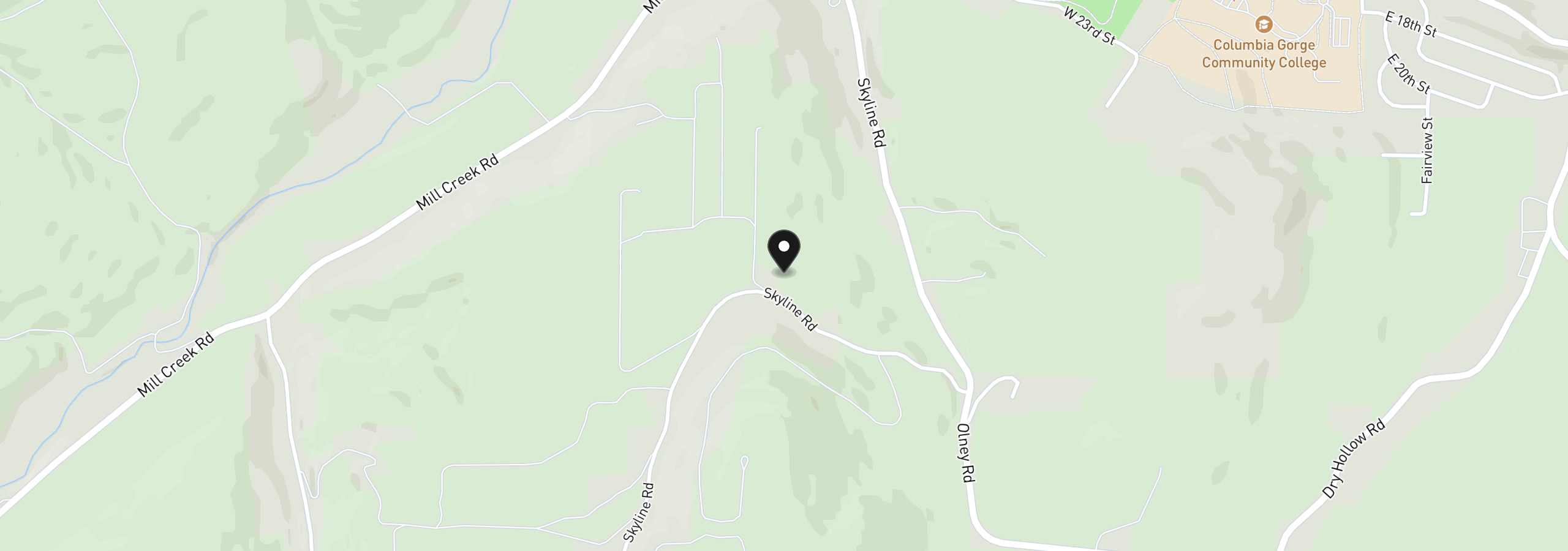Map showing the location of 3699 Skyline Rd, The Dalles, OR 97058