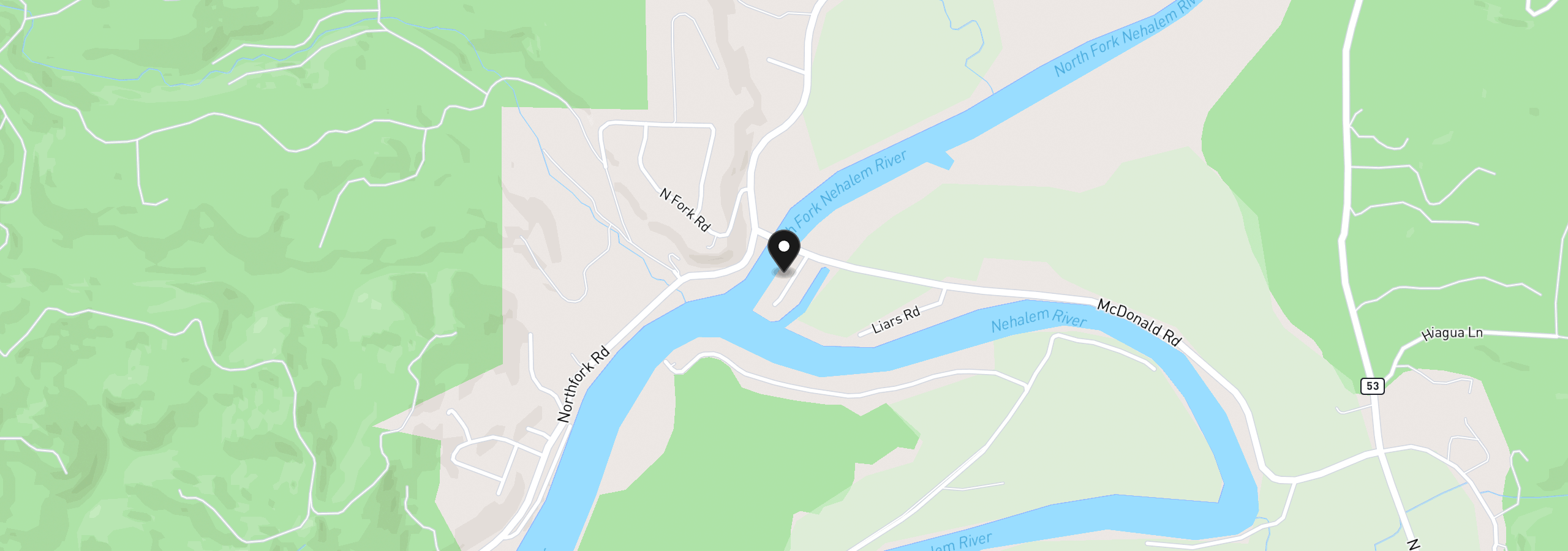 Map showing the location of 38050 Island Dr, Nehalem, OR 97131