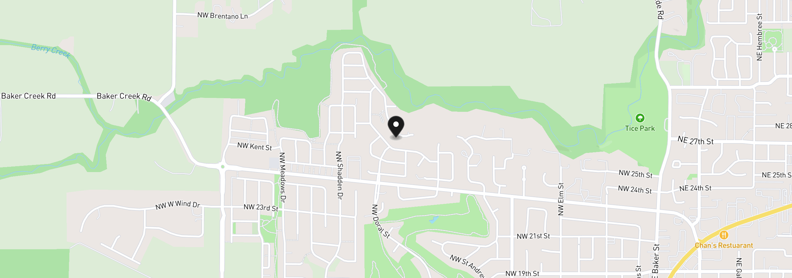 Map showing the location of 2743 NW Pinehurst Dr 06, McMinnville, OR 97128