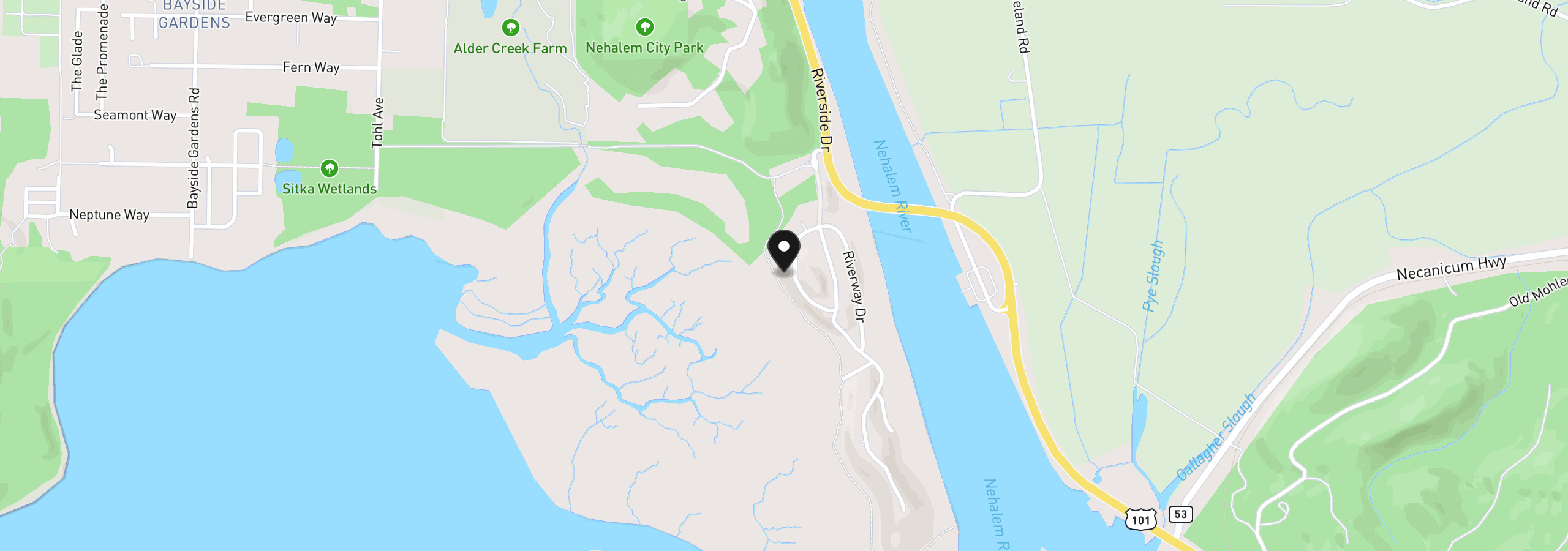 Map showing the location of Bayloop 5, Nehalem, OR 97131
