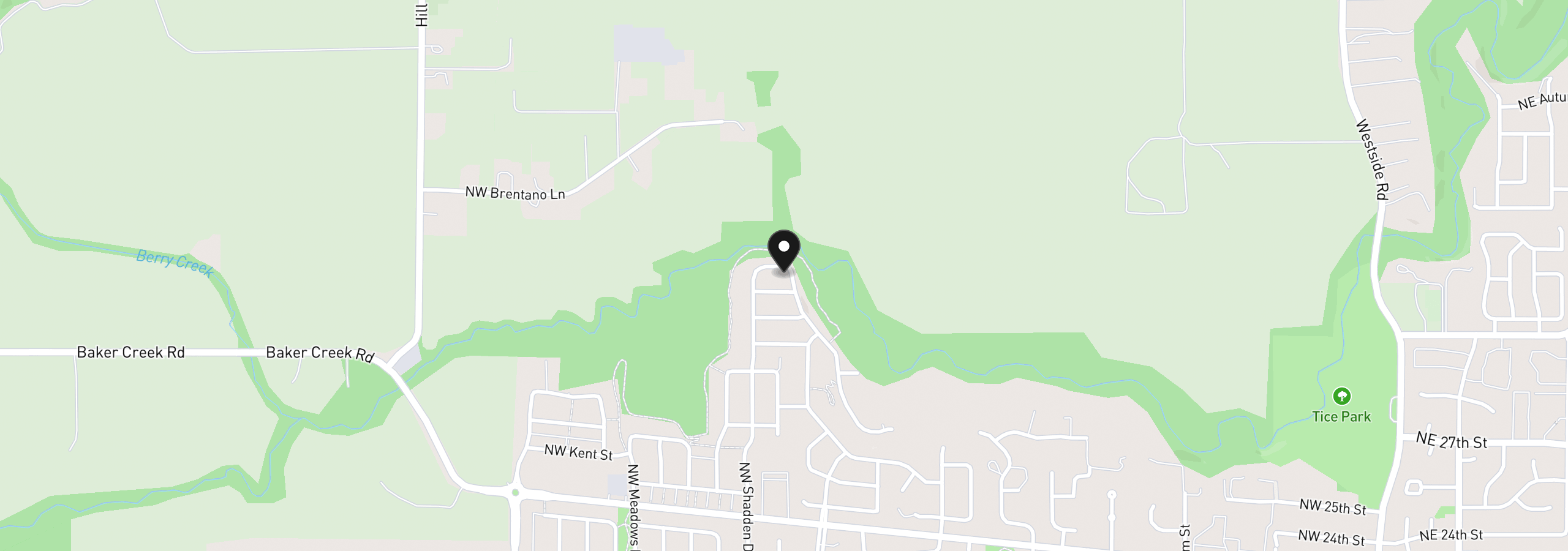 Map showing the location of 1536 NW Pinehurst Dr 108, McMinnville, OR 97128