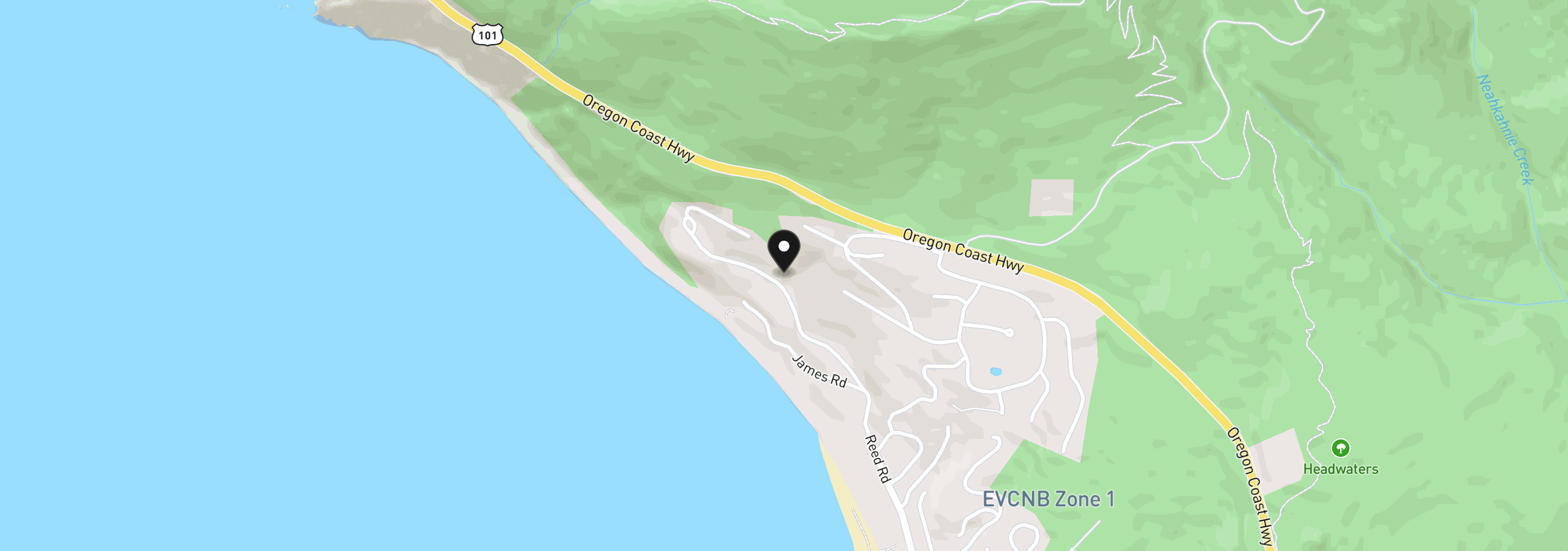 Map showing the location of 38475 Beulah Reed Rd, Nehalem, OR 97131
