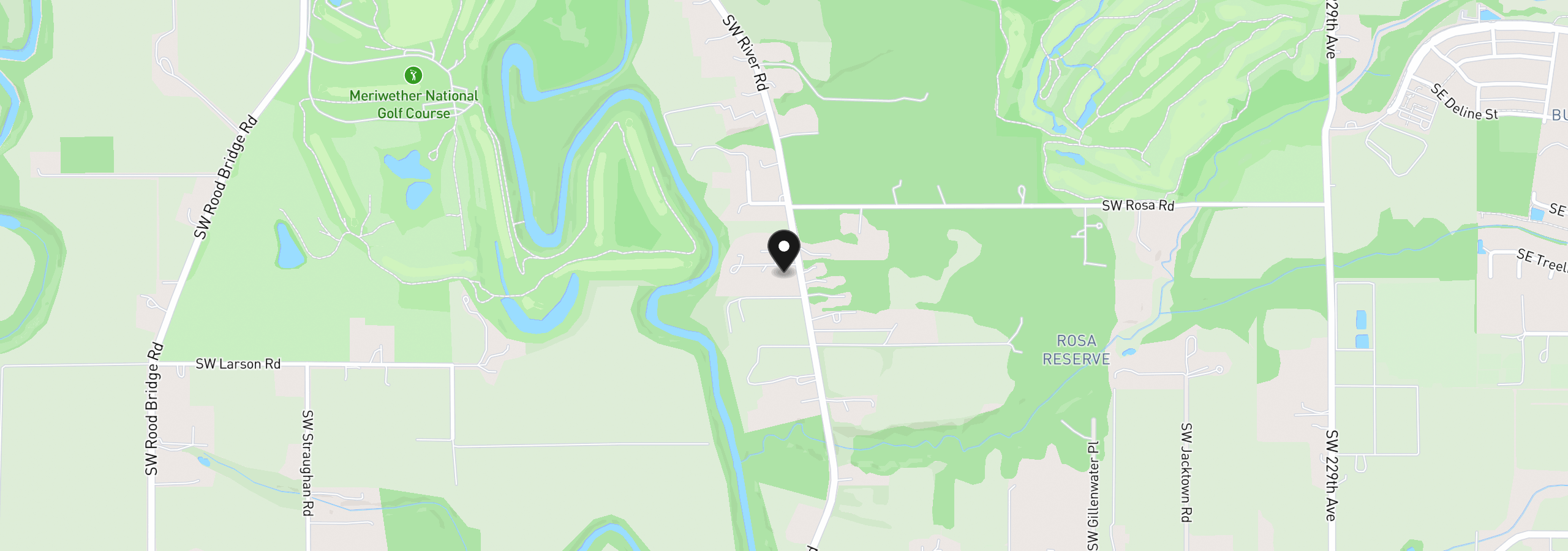 Map showing the location of 5983 SW River Rd, Hillsboro, OR 97123
