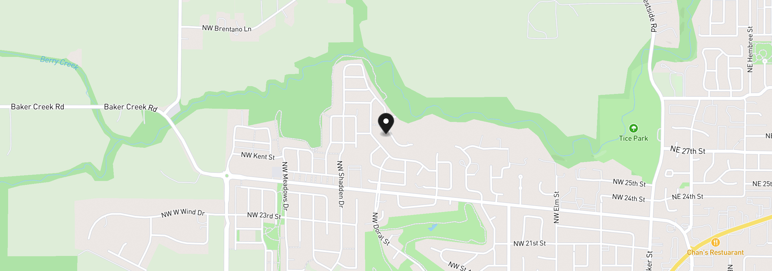 Map showing the location of 2805 NW Pinehurst Dr 12, McMinnville, OR 97128