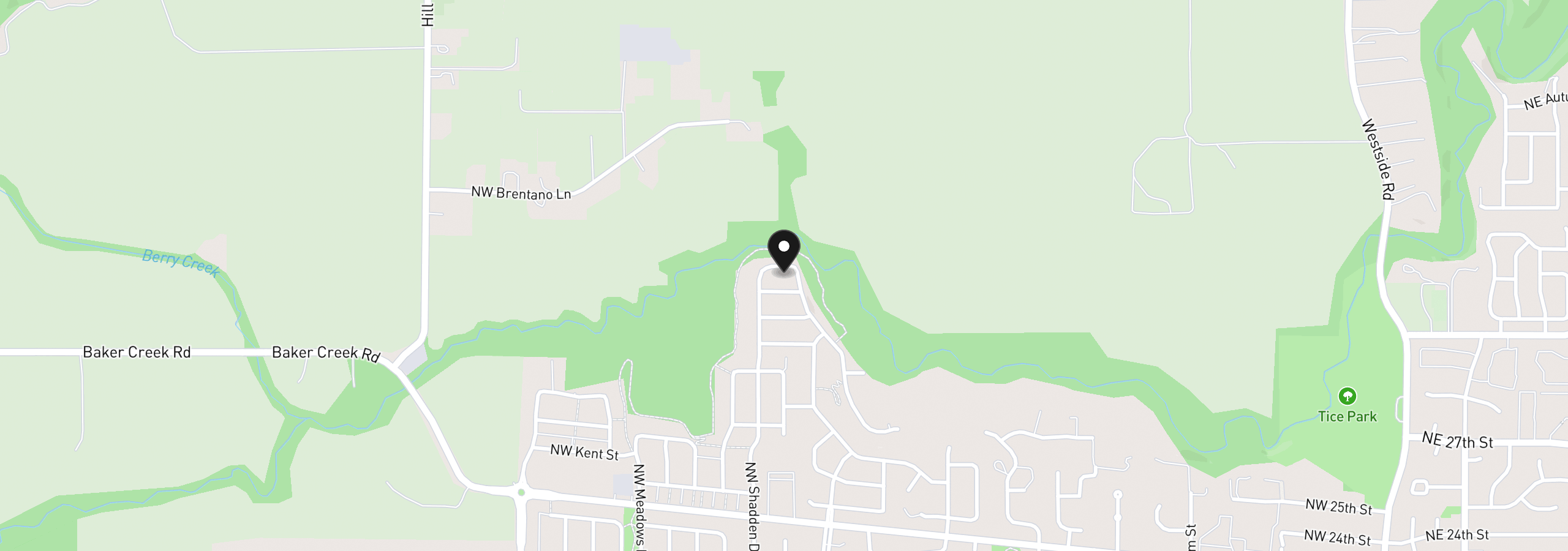Map showing the location of 1527 NW Jackson St 101, McMinnville, OR 97128