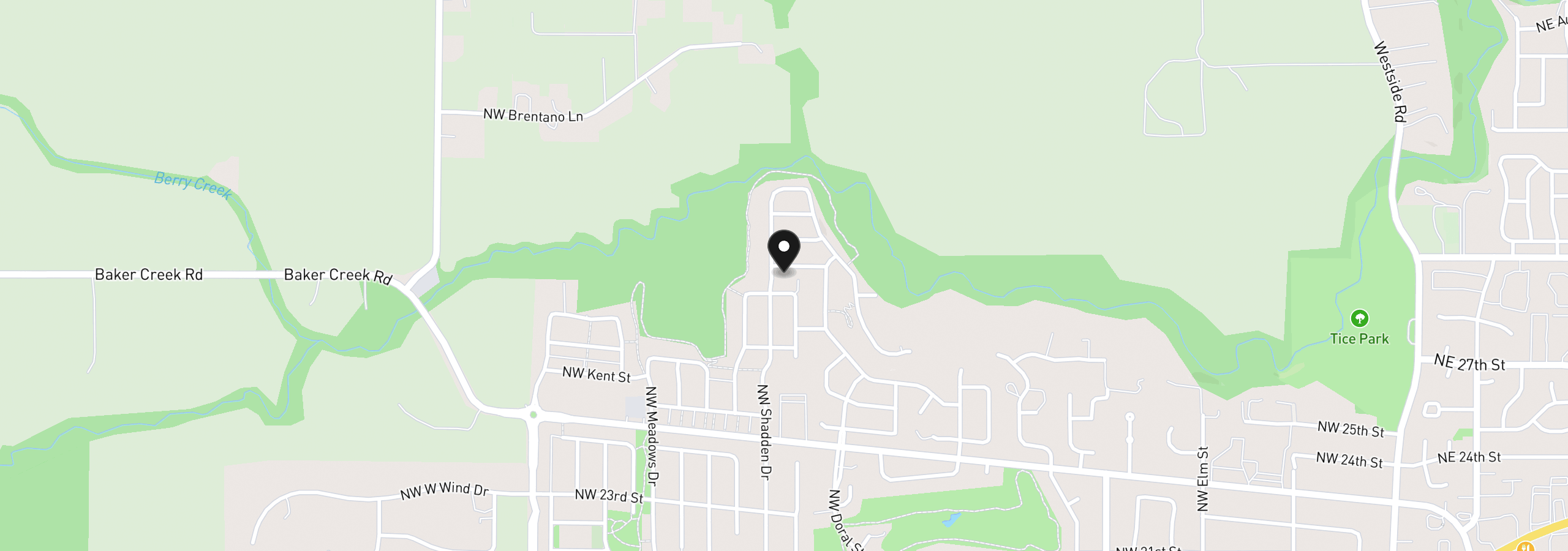 Map showing the location of 1590 NW Tracy St 54, McMinnville, OR 97128