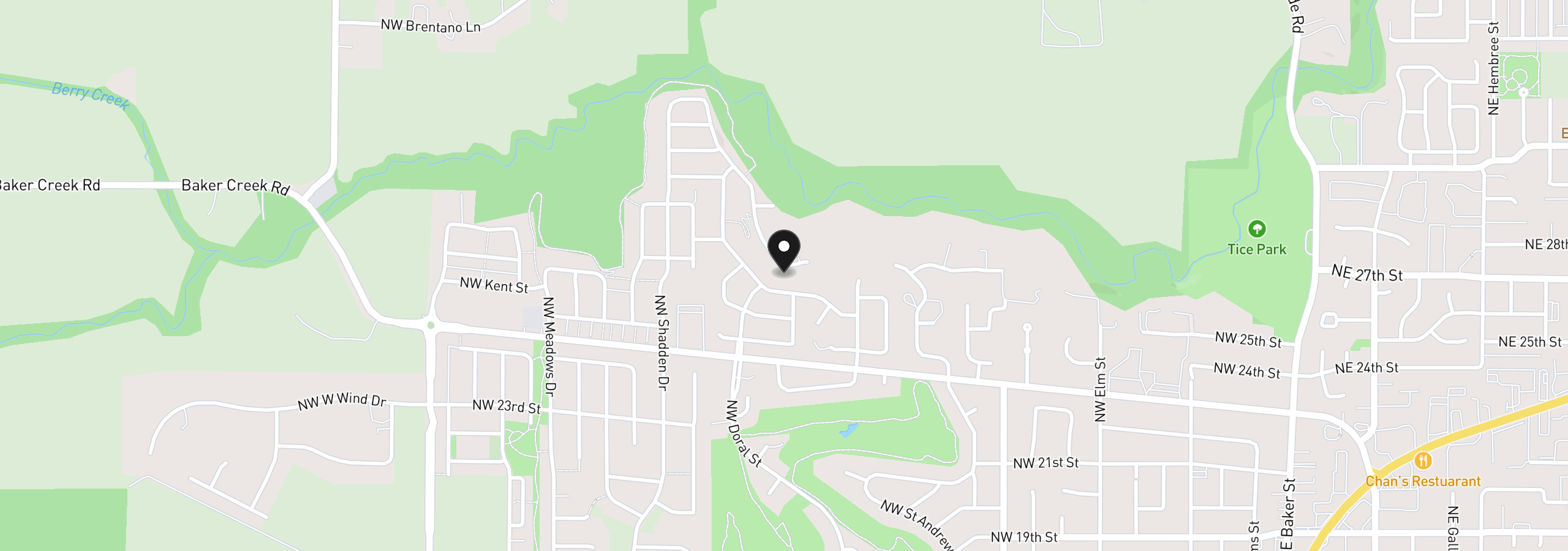 Map showing the location of 2735 NW Pinehurst Dr 05, McMinnville, OR 97128