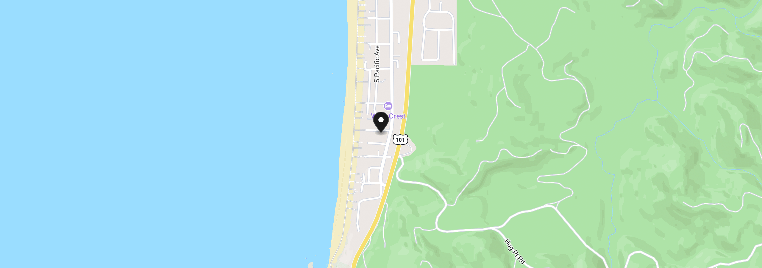 Map showing the location of 187 W Kenai St, Cannon Beach, OR 97110