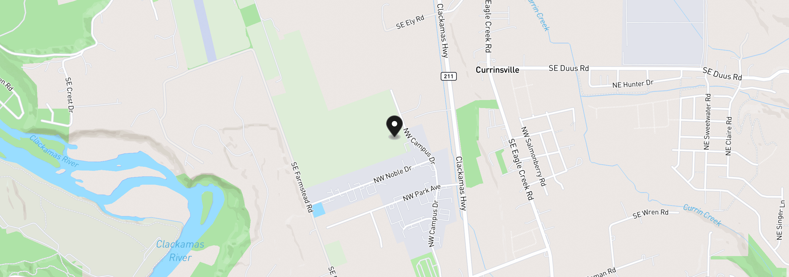 Map showing the location of 3051 NW Campus Dr 29, Estacada, OR 97023