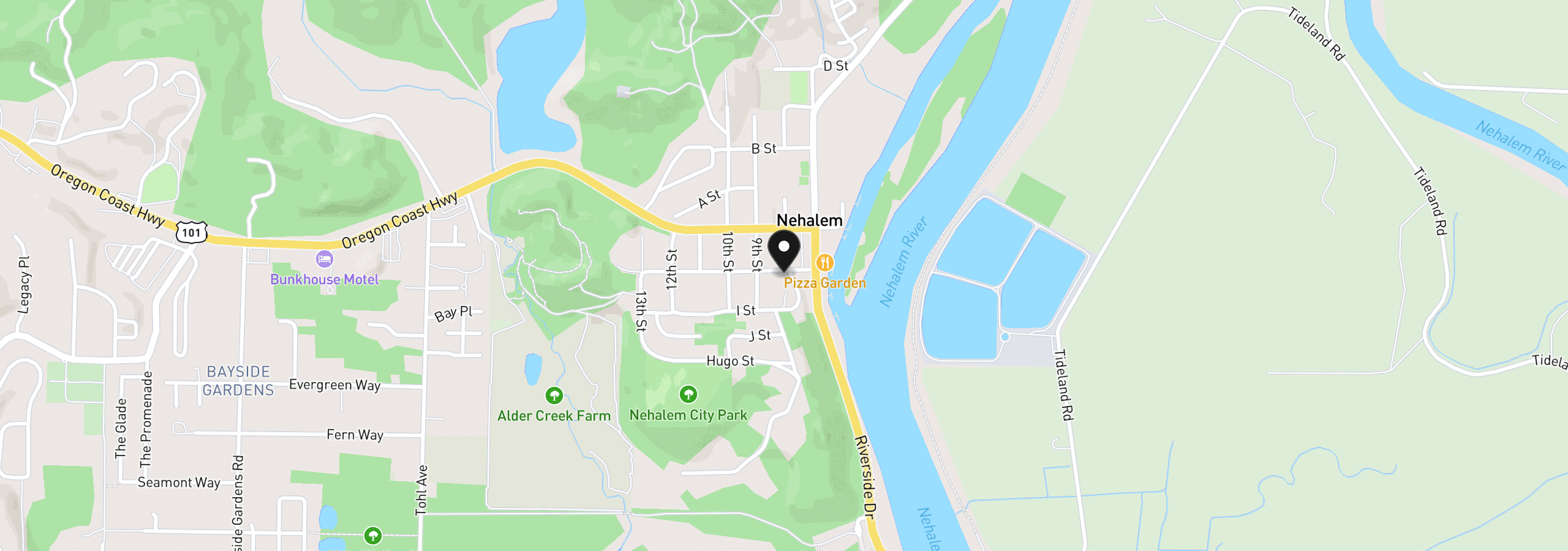 Map showing the location of 35795 Front St, Nehalem, OR 97131