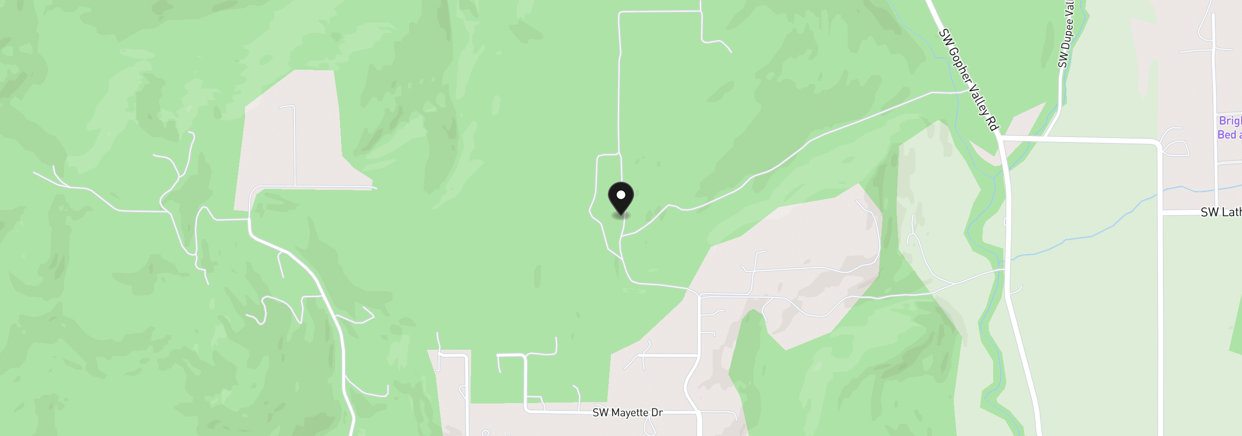 Map showing the location of 19350 SW Cherry Hill Rd, Sheridan, OR 97378