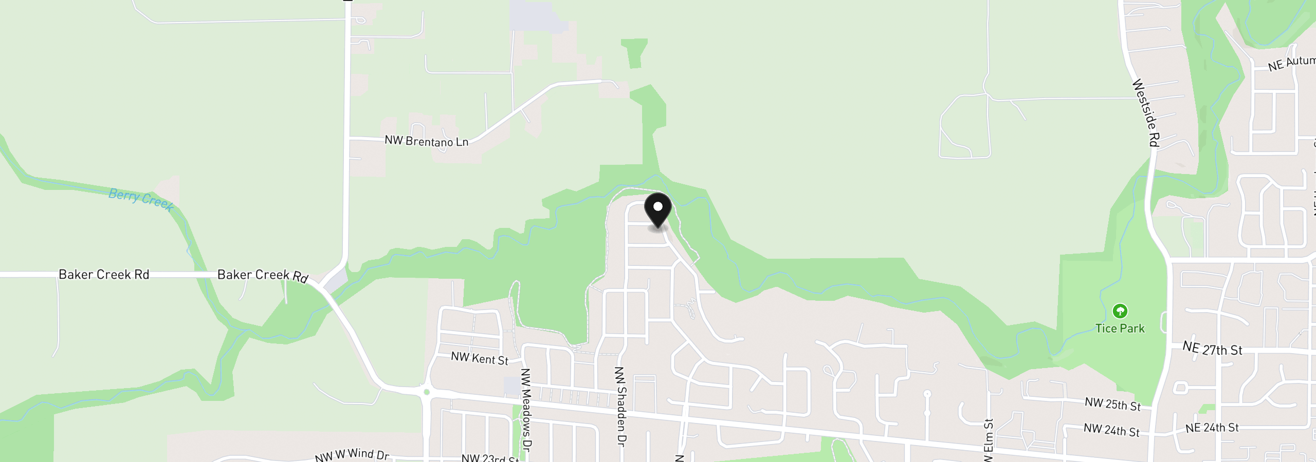 Map showing the location of 1512 NW Jackson St 99, McMinnville, OR 97128