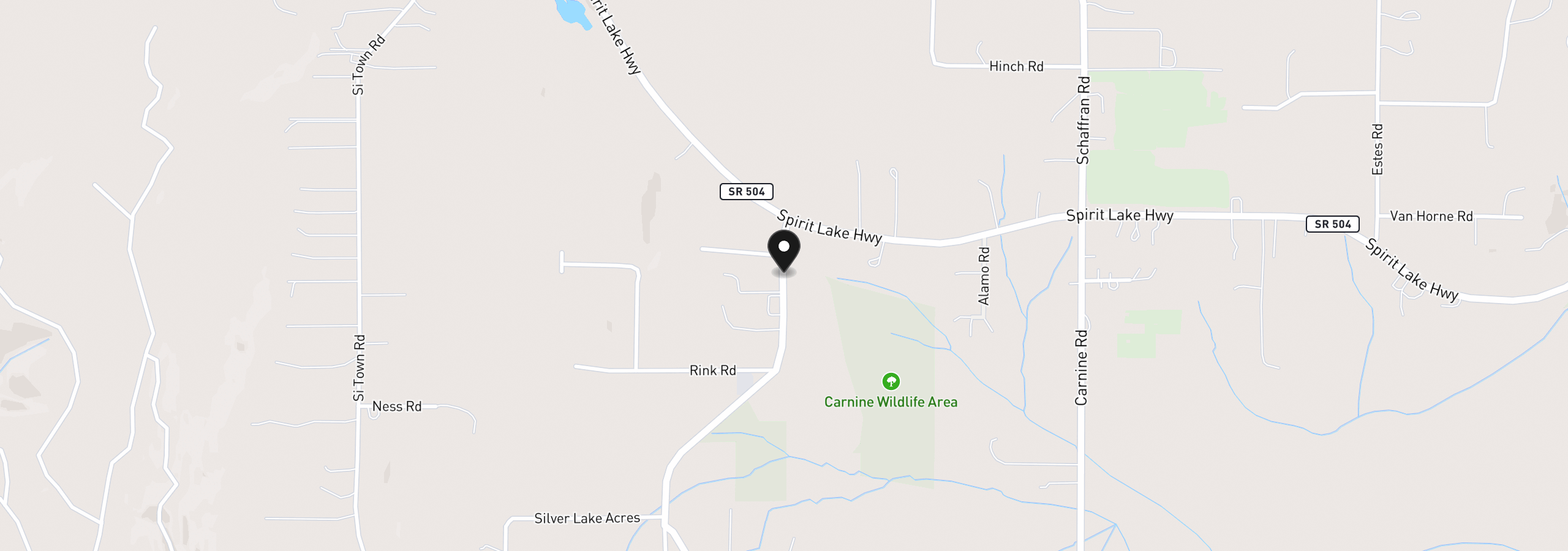 Map showing the location of 0 S Silver Lake Rd 1, Castle Rock, Wa 98611