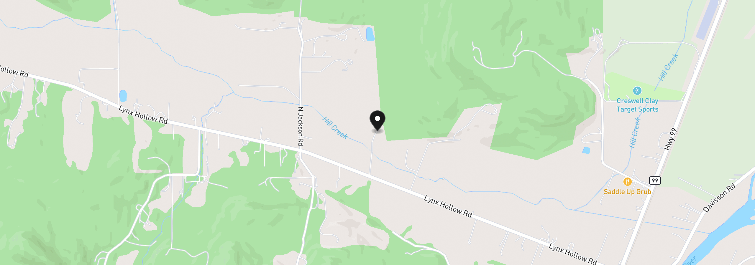 Map showing the location of 32621 Lynx Hollow Rd, Creswell, OR 97426