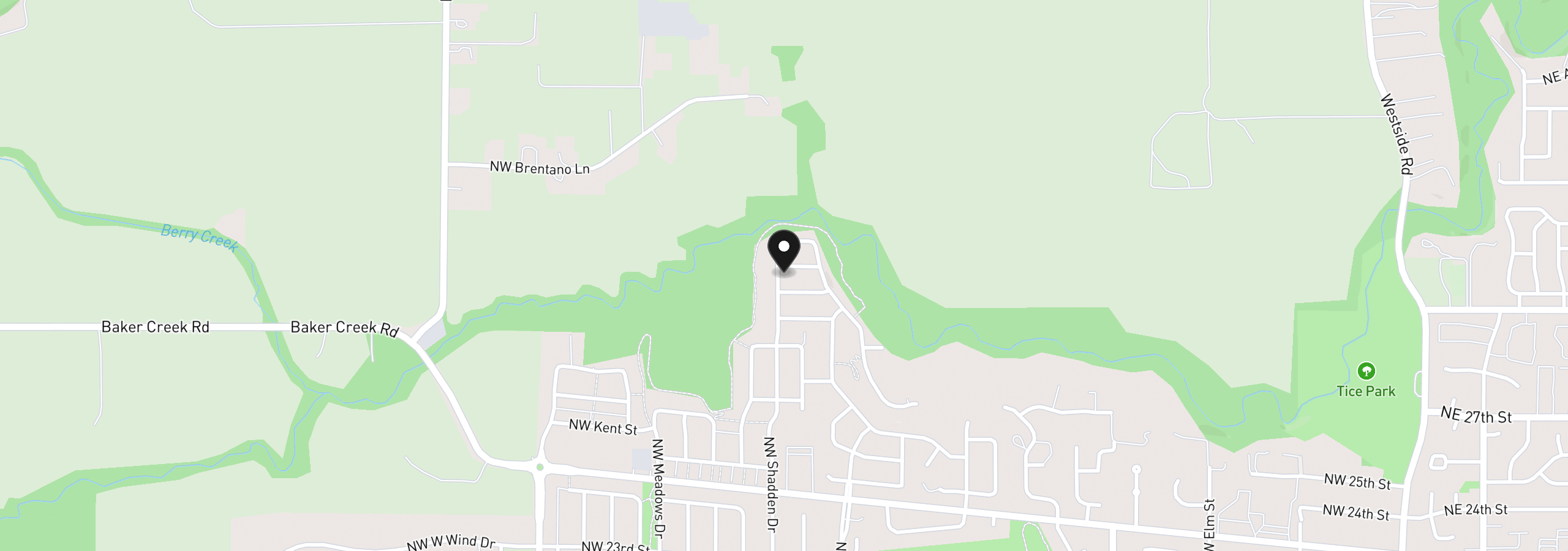 Map showing the location of 1596 NW Jackson St 94, McMinnville, OR 97128