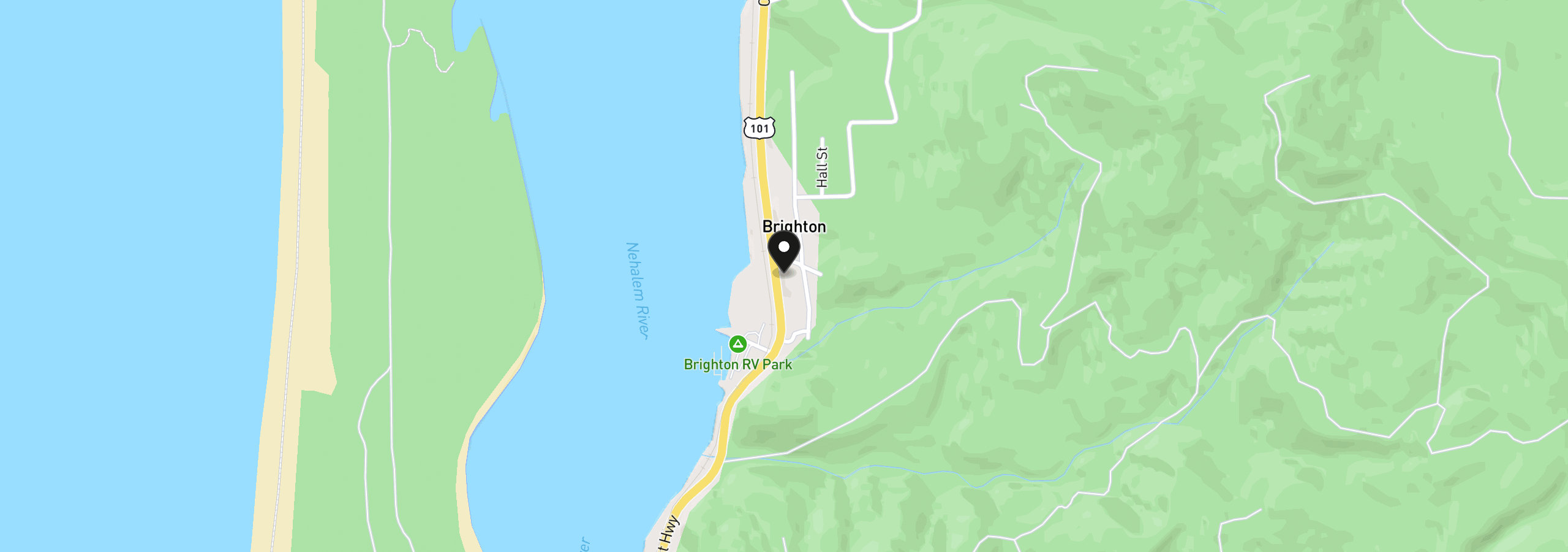 Map showing the location of 29500 Hwy 101 Hwy N, Rockaway Beach, OR 97136