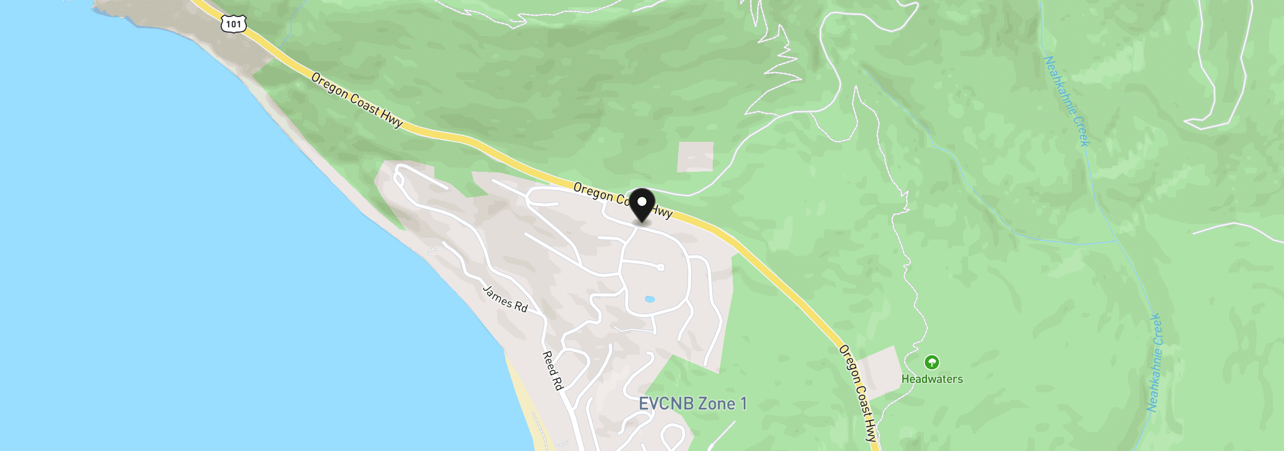 Map showing the location of Meadow Loop 3, Manzanita, OR 97130