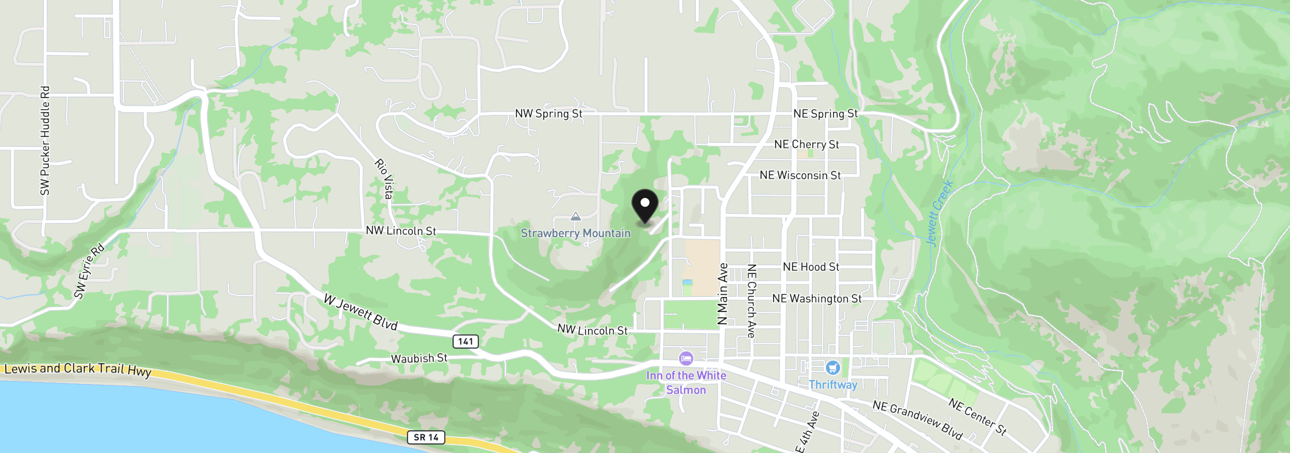 Map showing the location of 236 NW Sophie Ln, White Salmon, Wa 98672