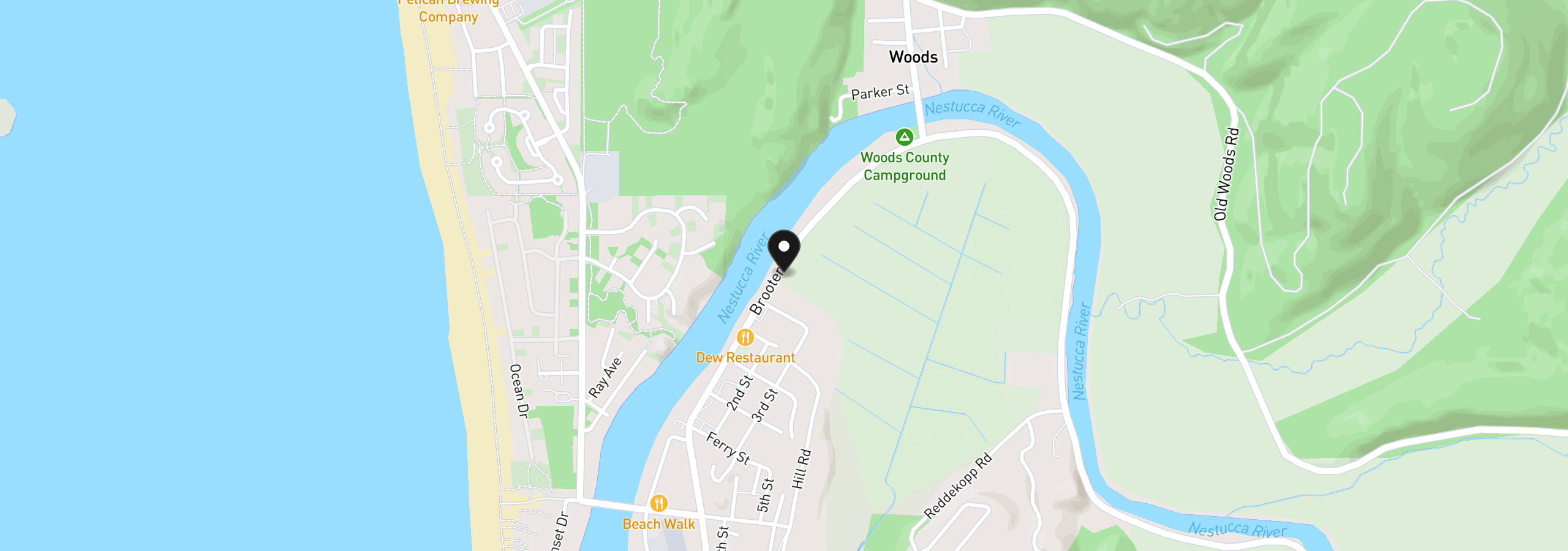 Map showing the location of 34475 Brooten Rd, Pacific City, OR 97135