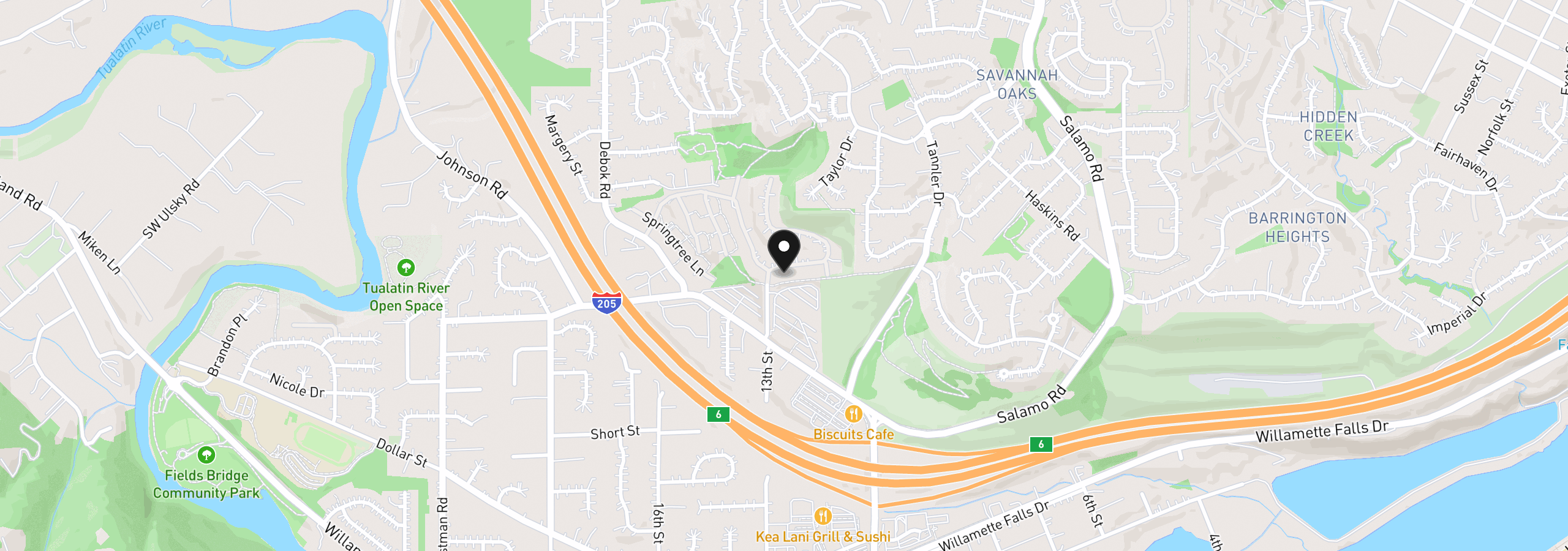 Map showing the location of 4555 Summerlinn Way, West Linn, OR 97068