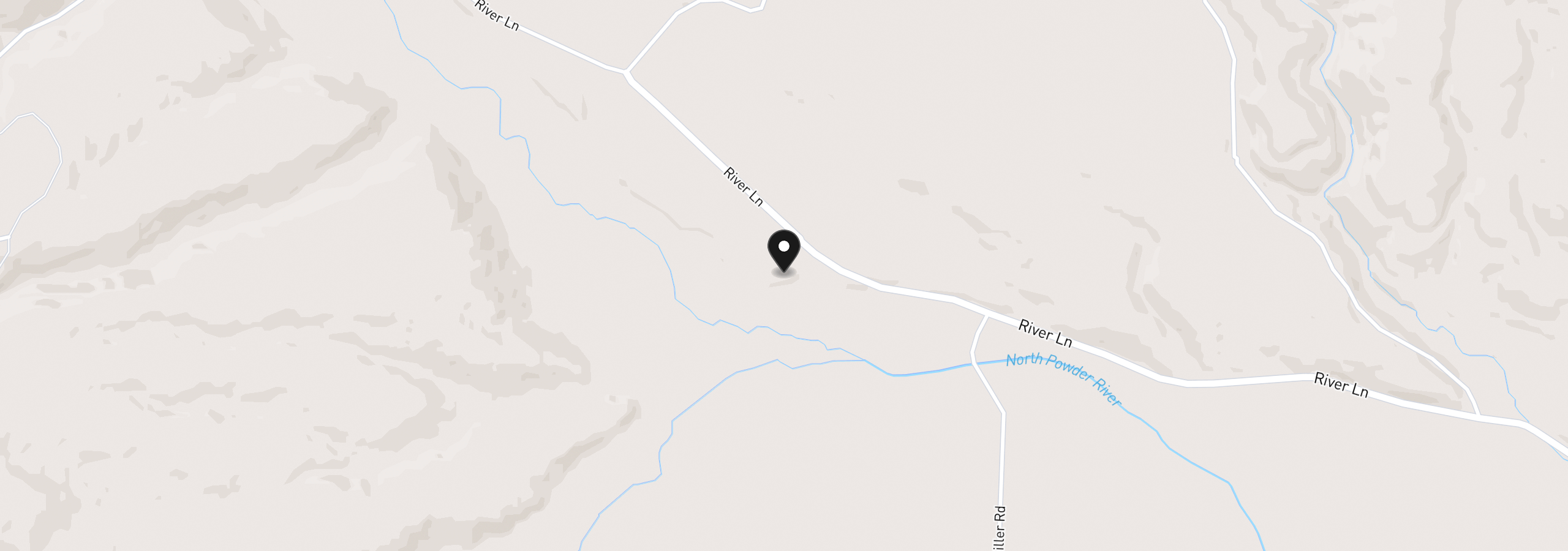 Map showing the location of 62726 N Powder River Ln, North Powder, OR 97867