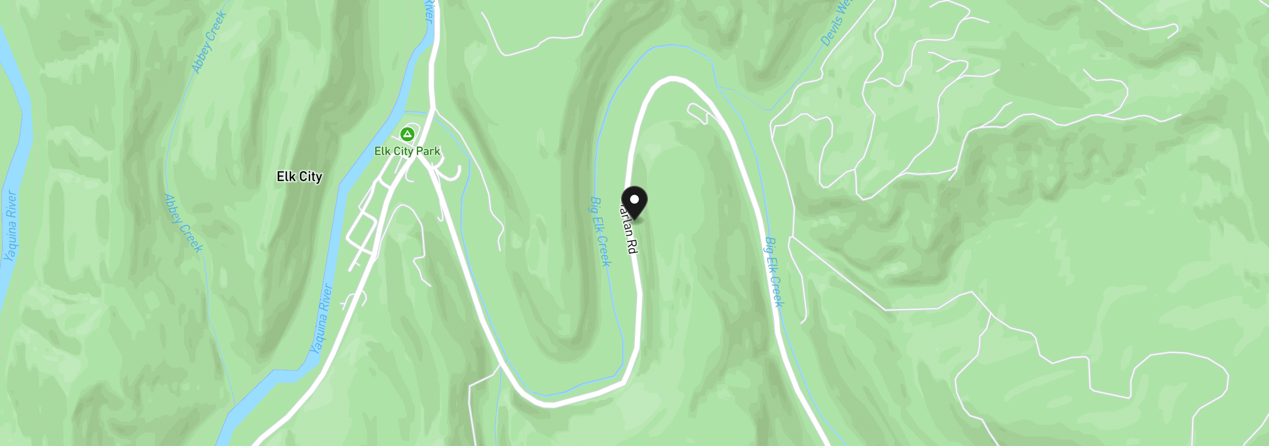 Map showing the location of 0 Harlan Rd, Toledo, OR 97391
