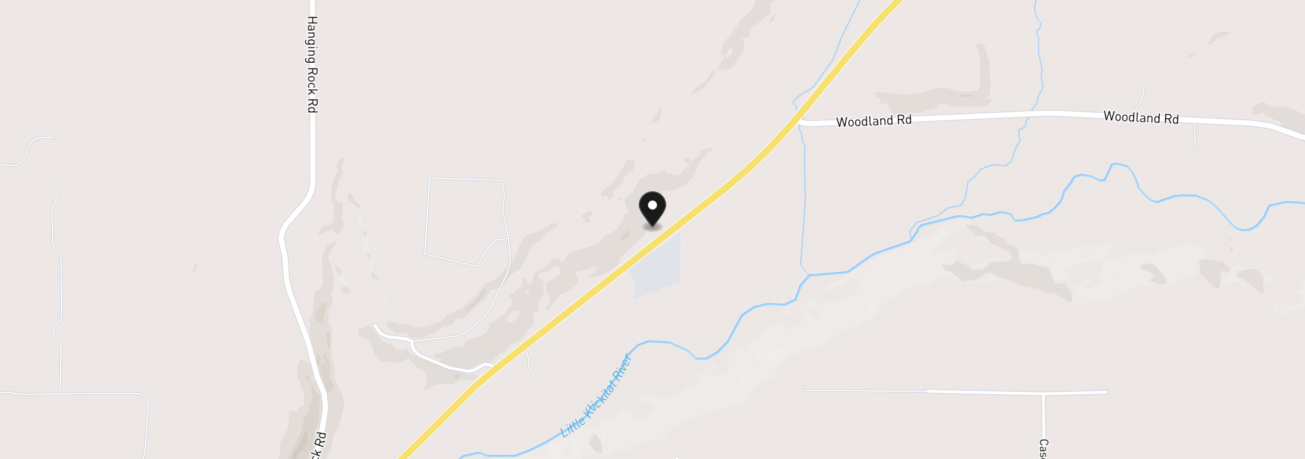 Map showing the location of 1595 Highway 97, Goldendale, Wa 98620