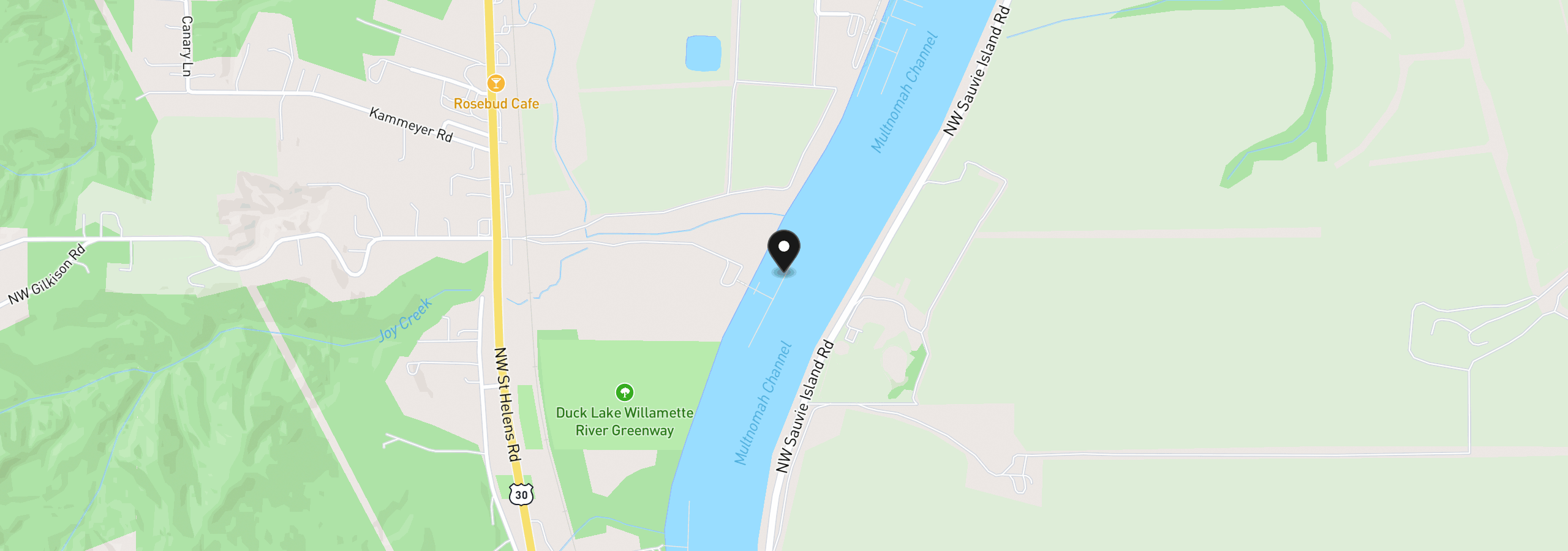 Map showing the location of 27448 NW St. Helens Rd #394, Scappoose, OR 97056