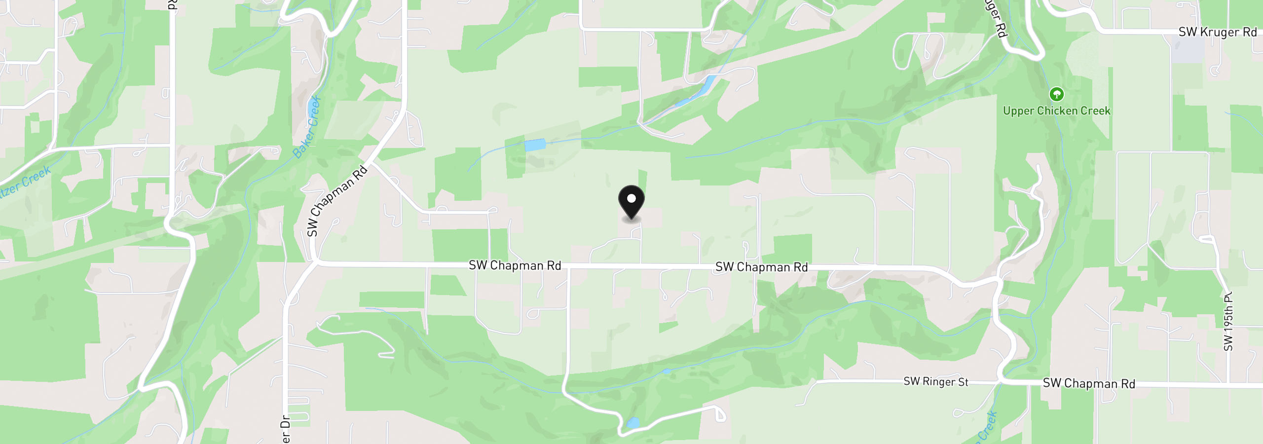 Map showing the location of 21725 SW Chapman Rd, Sherwood, OR 97140