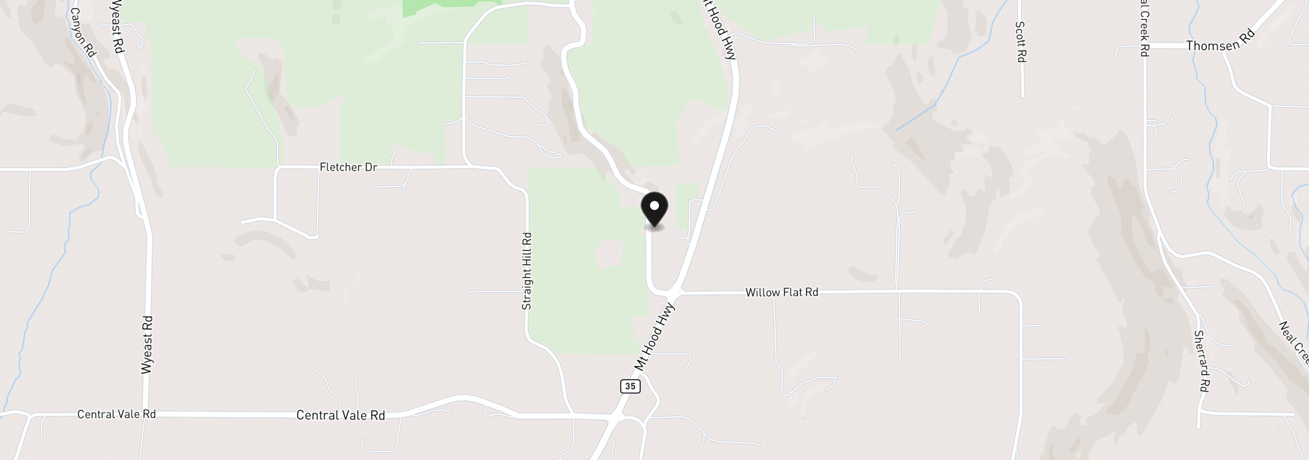 Map showing the location of 3915 Massee Grade Rd, Hood River, OR 97031