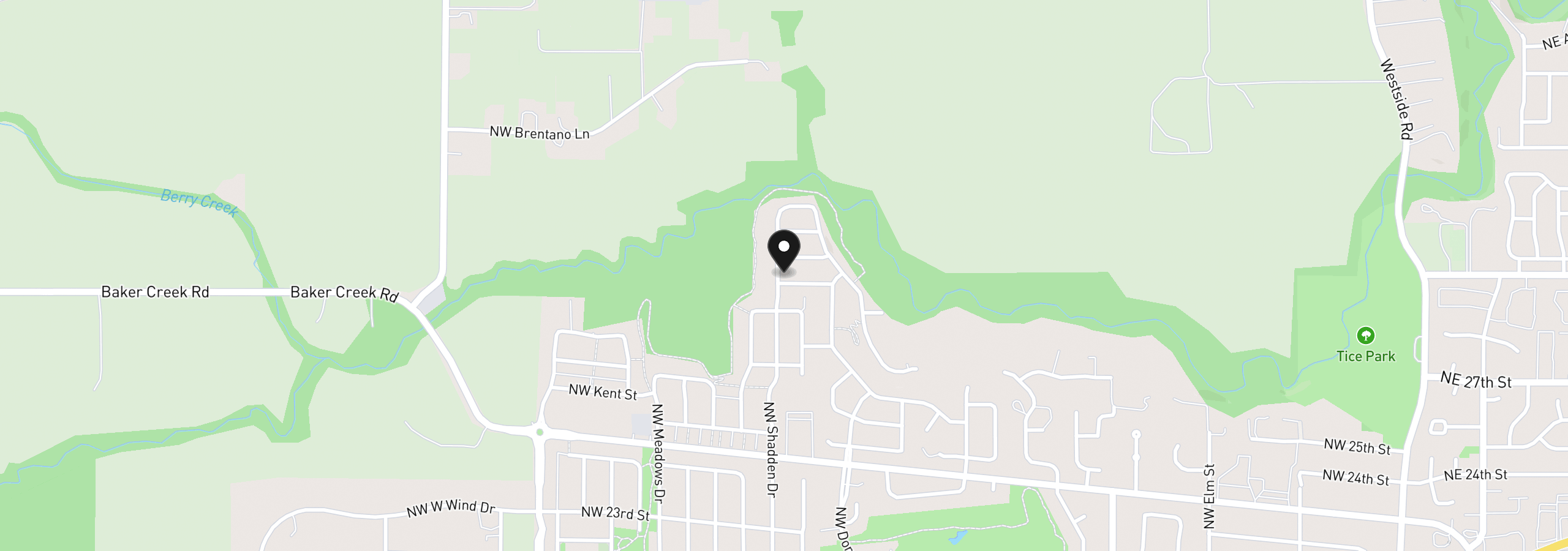 Map showing the location of 1593 NW Tracy St 85, McMinnville, OR 97128