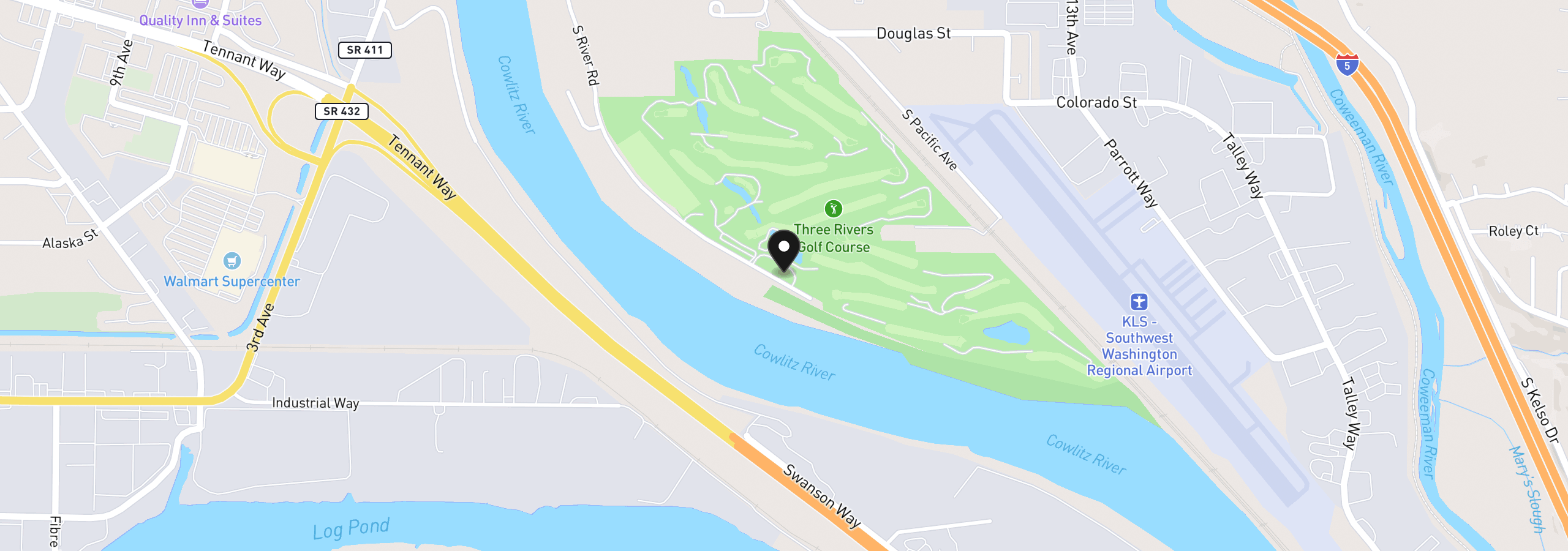 Map showing the location of 2158 S River Rd, Kelso, Wa 98626